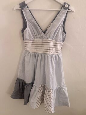Patchwork Dress with Stripes & Colorblocking